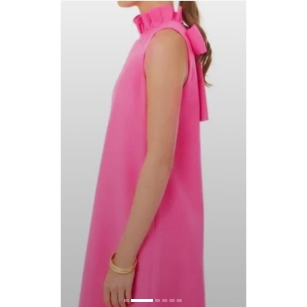 Tuckernuck XXL Hot Pink Blythe Ruffle Neck Bow Mini Dress Barbie Coquette - Picture 12 of 15